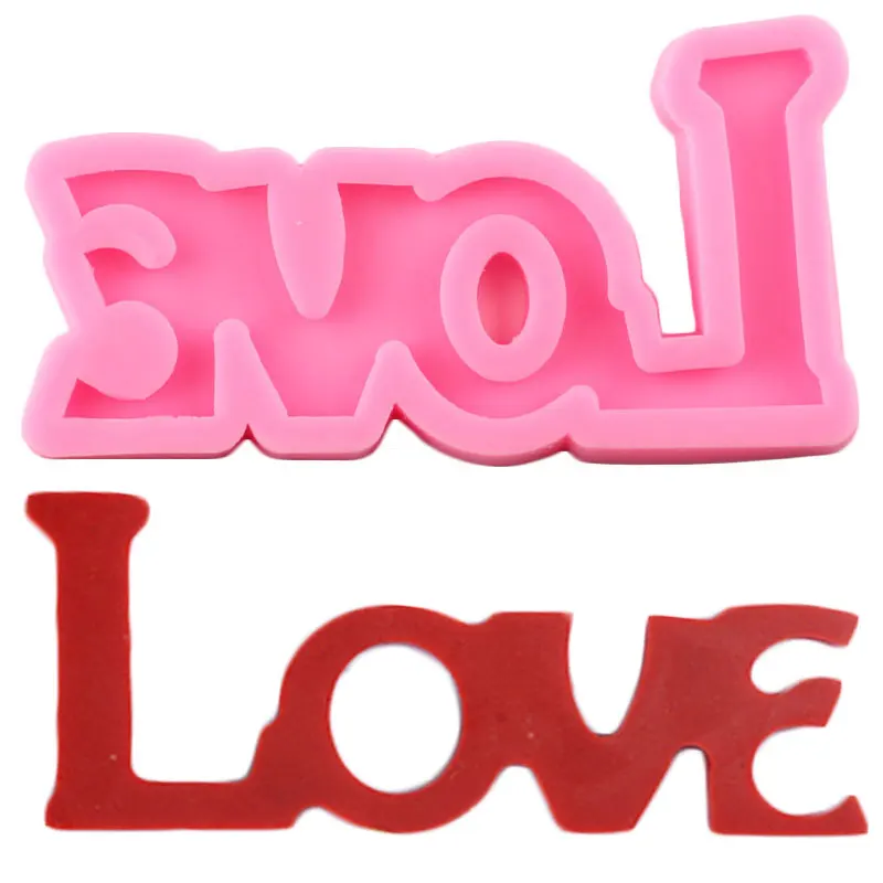 Love Letters Silicone Molds Cupcake Topper Fondant Mold Wedding Cake Decorating Tools Candy Resin Clay Chocolate Gumpaste Moulds