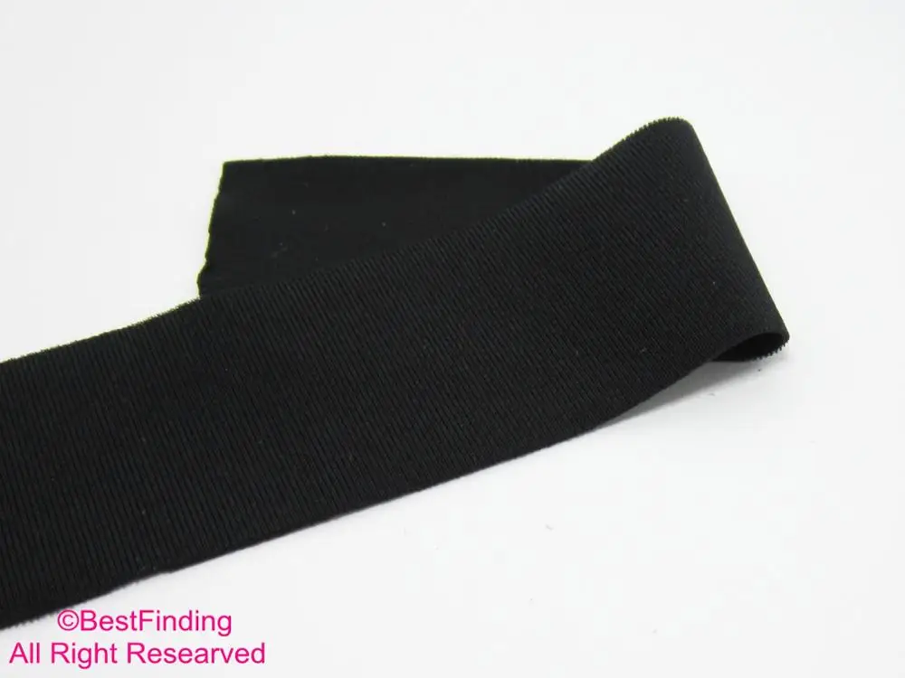 3cm Black lycra lace Flat elastic lycra strip