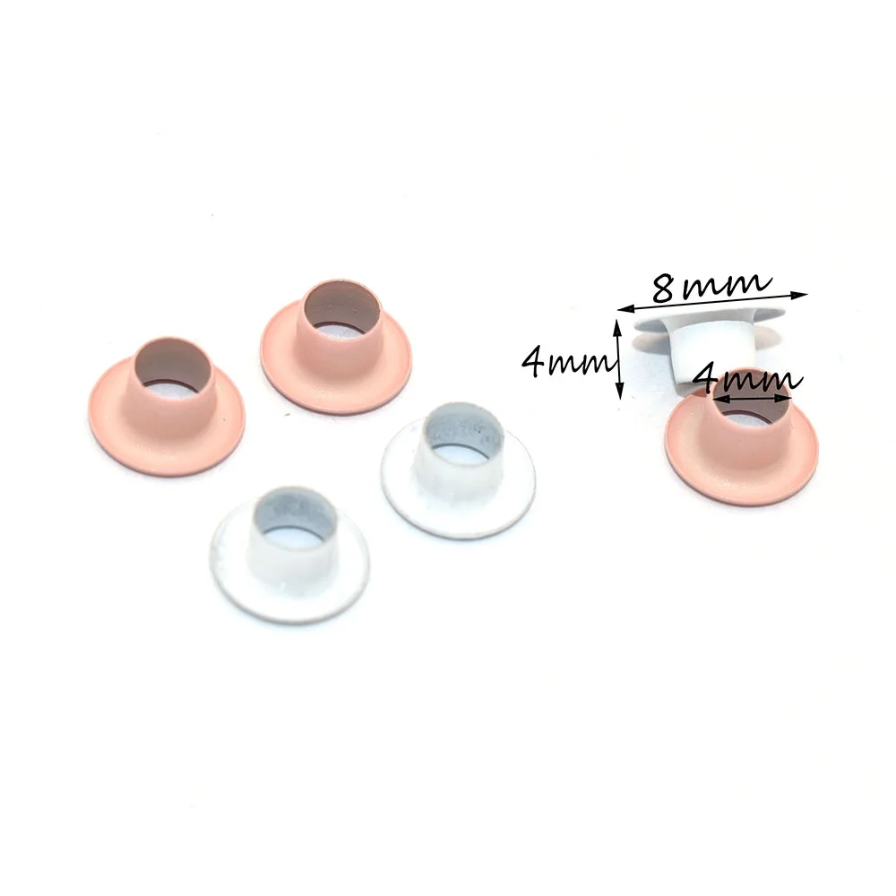 Round Eyelet Grommets Grommet Eyelet White Grommet Rivets Purse Accessories Metal Eyelets for Sewing Shoes Bag Making Hardware