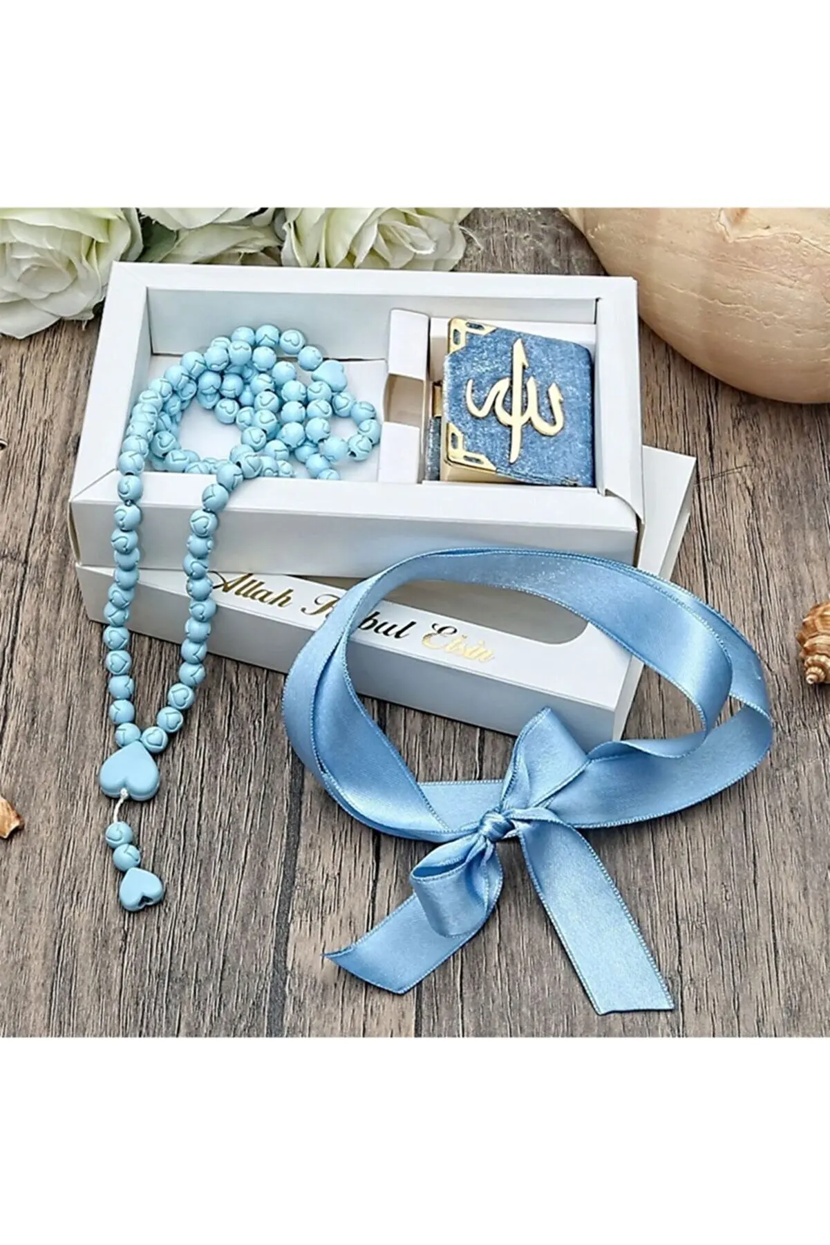 20 pz Mini corano + rosario di perle regalo orizzontale in scatola-regalo memlit regalo di circoncisione regalo islamico regalo musulmano spedizione