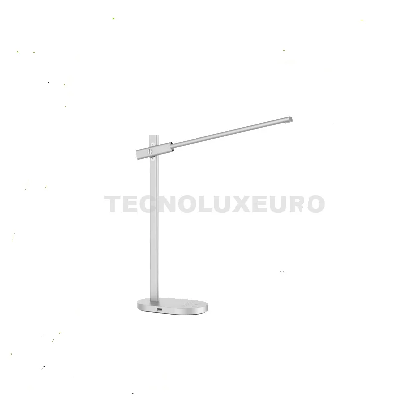 LÁMPARA LED DE MESA DE ALUMINIO COLOR PLATA