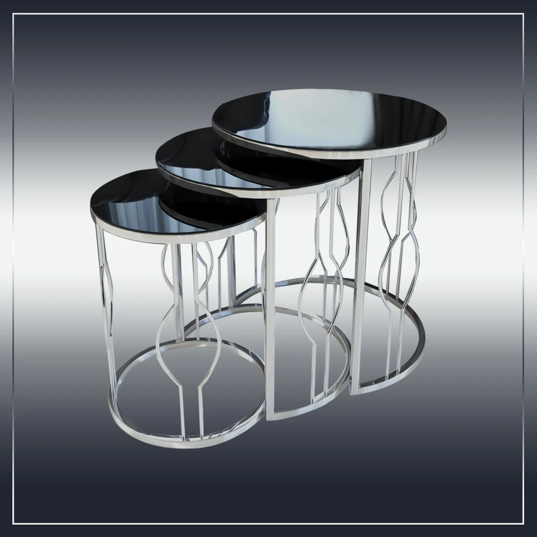 WIRE NESTING TABLE,COFFEE TABLE,HOME GIFT,FURNITURE,SEATING GROUP,HOME ACCESSORIES,INTERIOR,METALWORKING,MIRROR