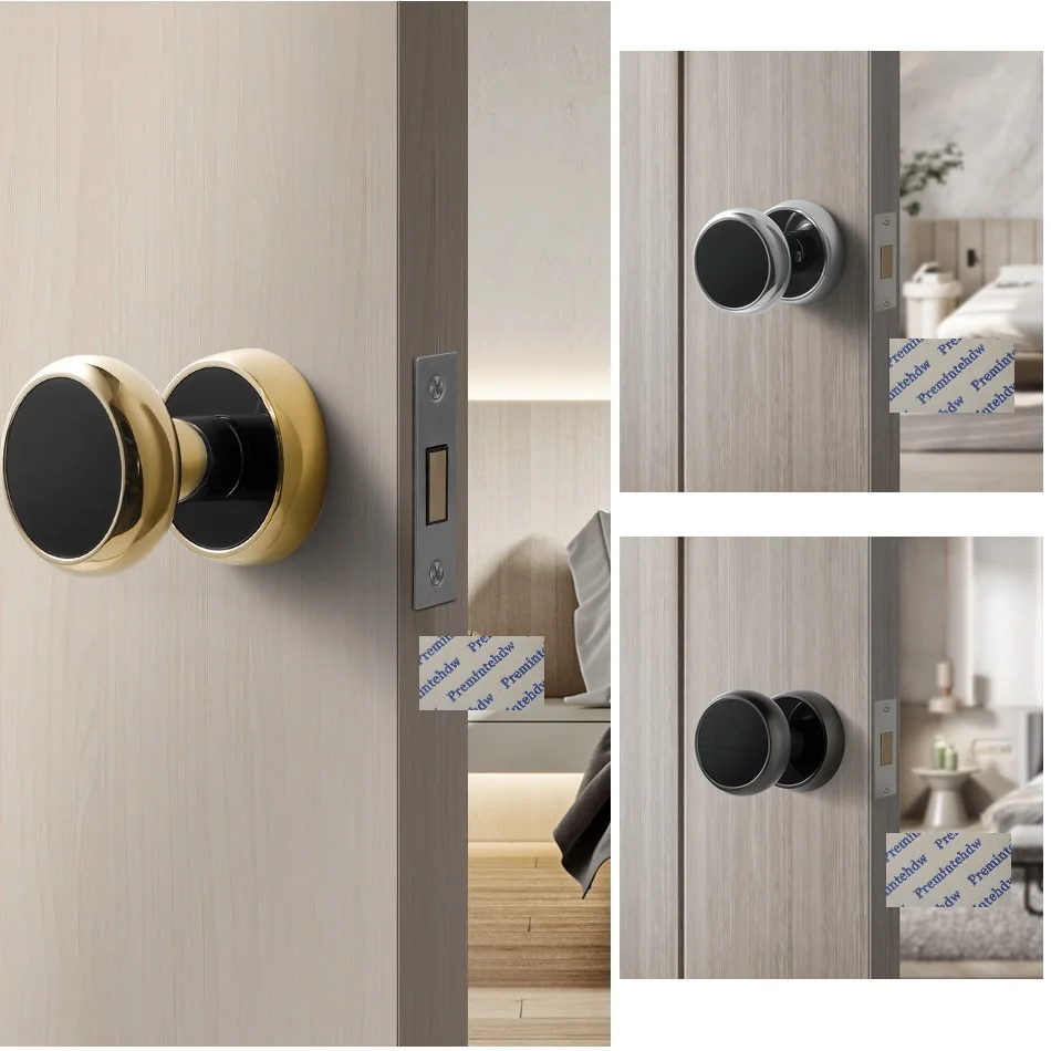 Mortise Lock With Zinc Knob For Conceal Door Gold Grey Chrome