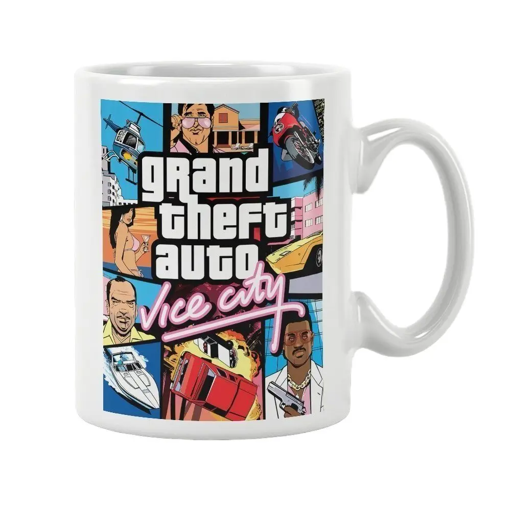 Grand Theft Auto Game GTA Vice City Coffee Tea Milk Cup Mug White Ceramic