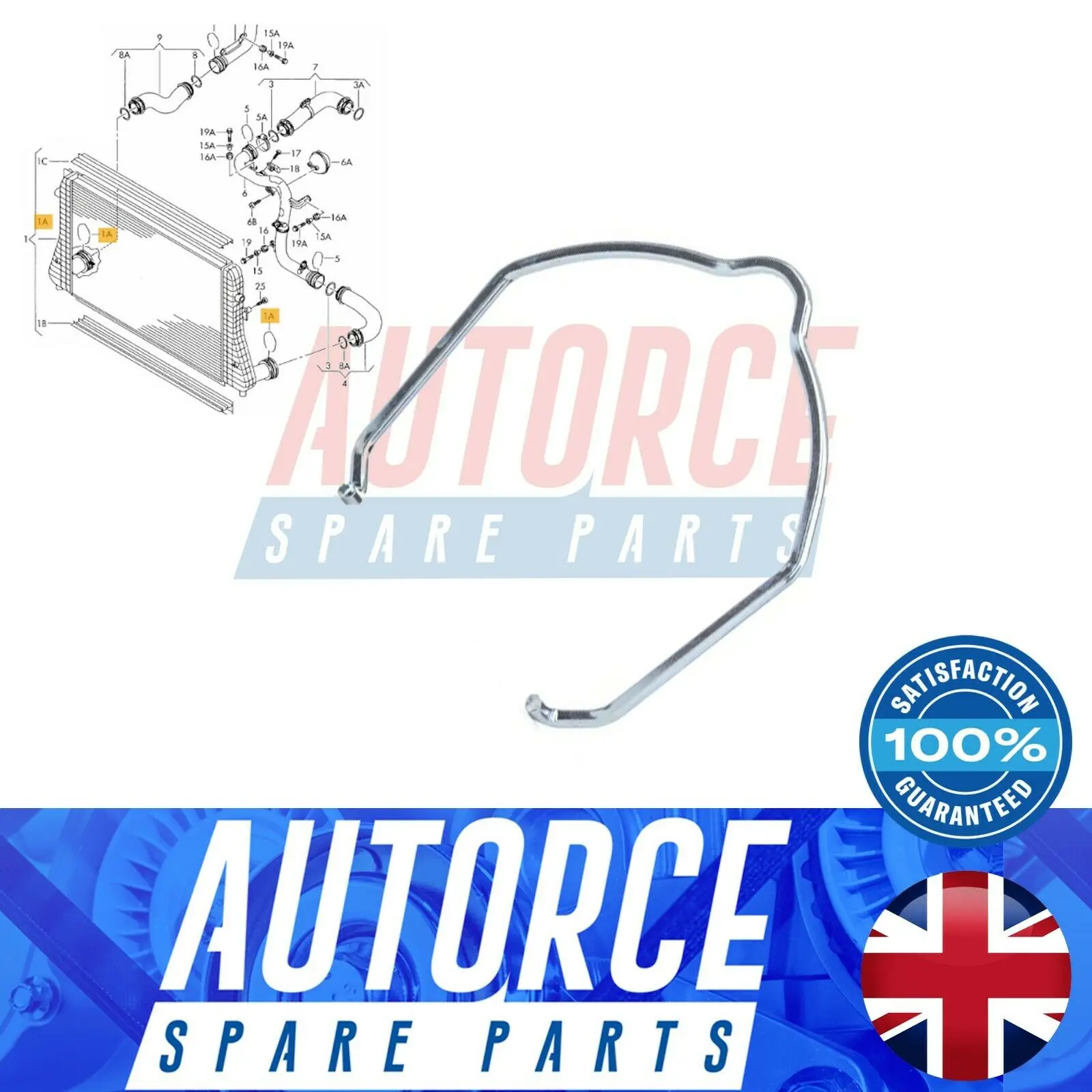 AUTORCE INTERCOOLER TURBO HOSE PIPE RETAINING CLIP INTENDED FOR SKODA OCTAVIA MK2 SUPERB MK2 YETI 1J0145769H, 1J0 145 769 H