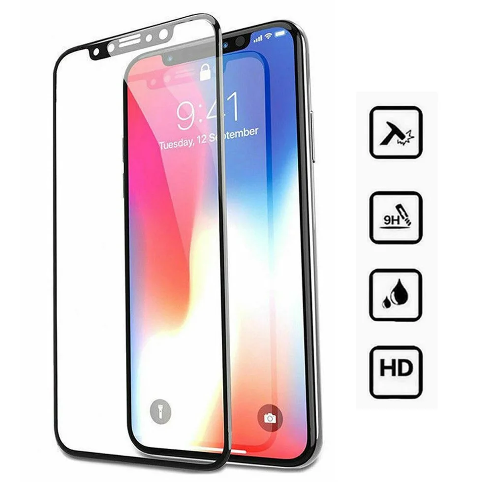 Iphone 11 11 pro xs max xr tempered glass screen protectors curved glass full coverage 3D anti-shock