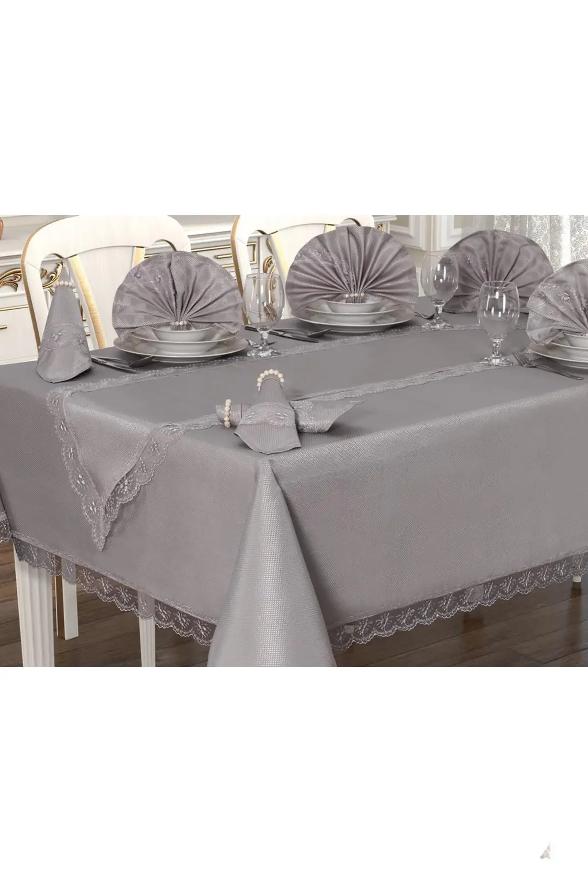 Kdk Carefree Table Cover Set 26 Piece Pitikare Gray