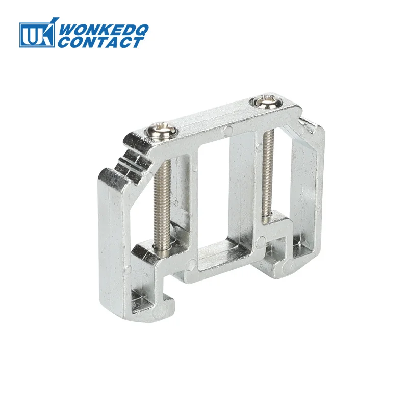 1Pc E/AL End Bracket Clip Aluminum For NS35 Din Rail Mounting Terminal Block Electrical Accessories 35mm DIN JAL End Stop Clamp