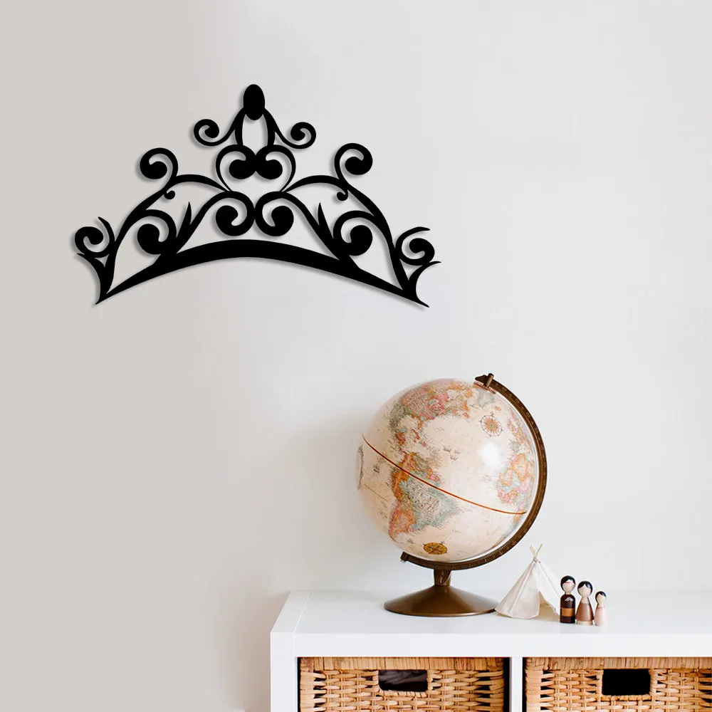 Ornamental Pattern Crown Wall Room Home Accessory Wooden Table 50x30cm