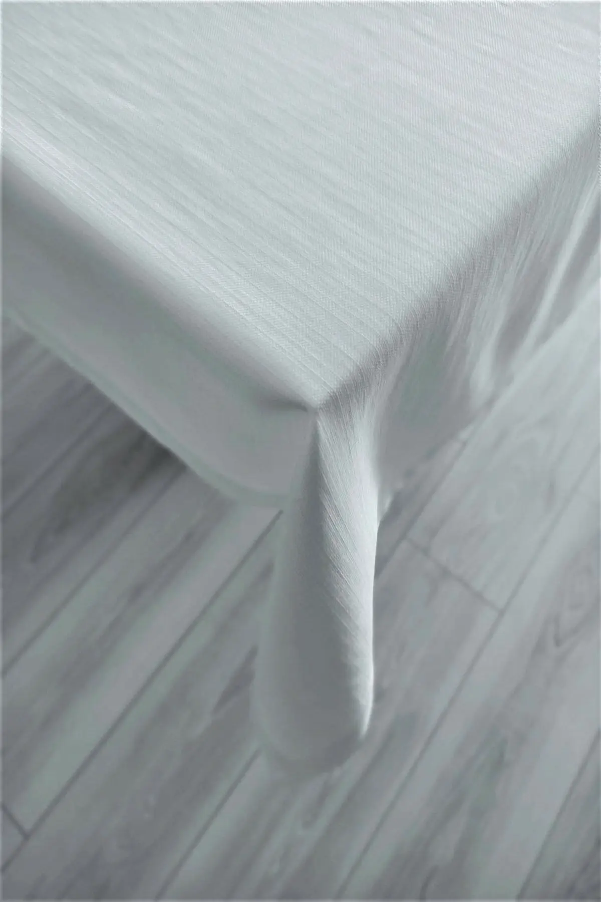 

Linen Textured Stain Resistant White Table Cloth Wedding, Party,Sofa Cover Turkish Cotton For Rectangle Table