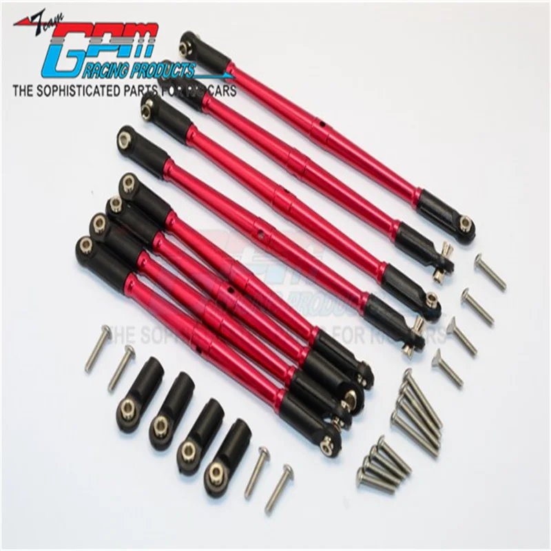 GPM ALUMINIUM ANTI-CLOCKWISE THREAD STEERING TIE ROD - 8PCS SET FOR TRAXXAS 1/10 E-REVO/SUMMIT/REVO/REVO 3.3 Upgrade