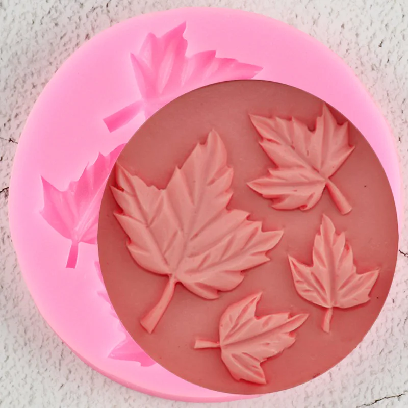 Autumn Maple Leaf Shape Silicone Mold Fondant 3D Cupcake Candy Chocolate Cake Decoration Baking Tool Moulds DIY Clay Resin Art