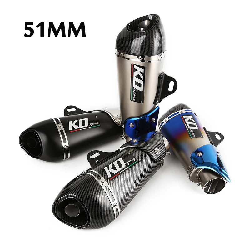 

38-51mm Universal Modified Exhaust Pipe Muffler Silencer DB Killer With Heat Shield Cover Stainless Steel Slip On Motorcycle ATV