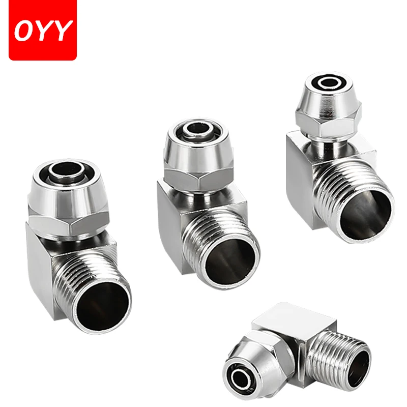 

30Pcs Pneumatic Fittings KLL4/6-M5 Quick Twist Threaded Elbow Nickel Plated Copper Air Connector KLL4-01 KLL6-02 KLL8-02 KLL10-1