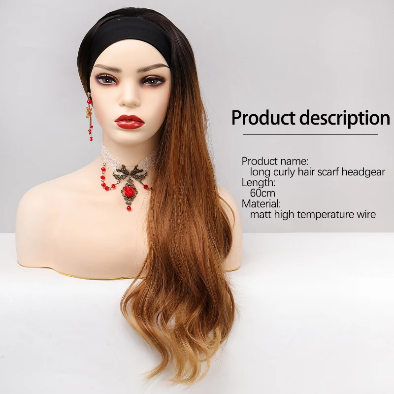 TALANG synthetic wig Blonde White  Body Wave Synthetic Wigs For Women Long Party Natural Heat Resistant Hair silk scarf wig