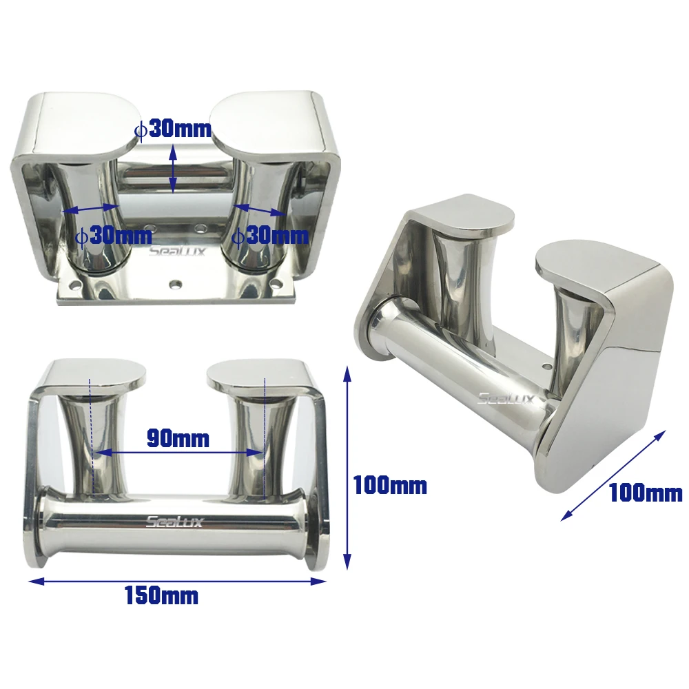 Sealux Stern Fairlead Anchor Roller Bow Chock Heavy Duty Marine Stainless Steel 316 for Yacht Boat
