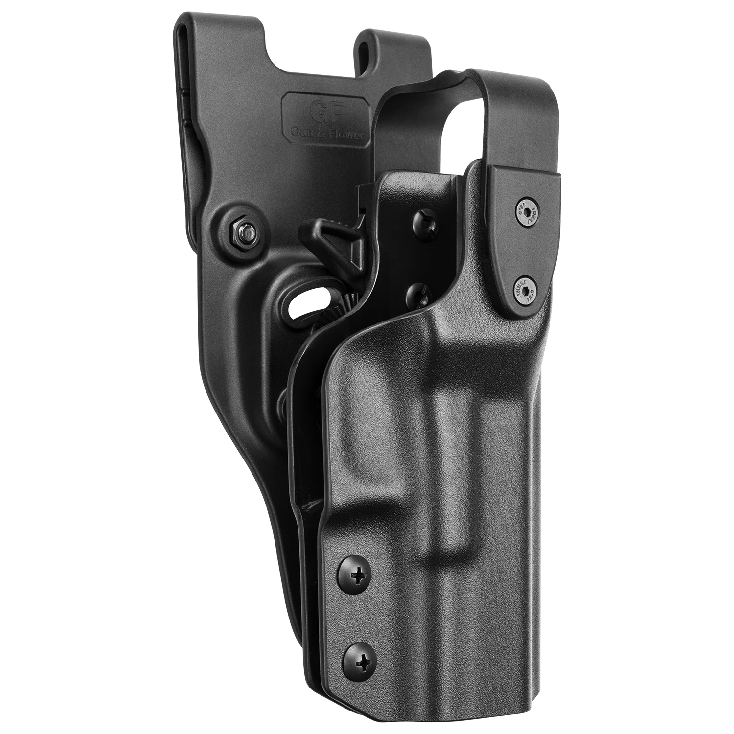 Gun & Flower Kydex Duty Owb Holster Voor Glock 17 /19 Pistool Met Duim Release Retentie Tactische Rechter Hand Pistoolzakken