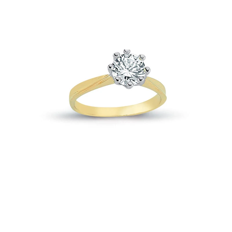 14K Solid Gold Solitaire Gracious Engagement Wedding Ring