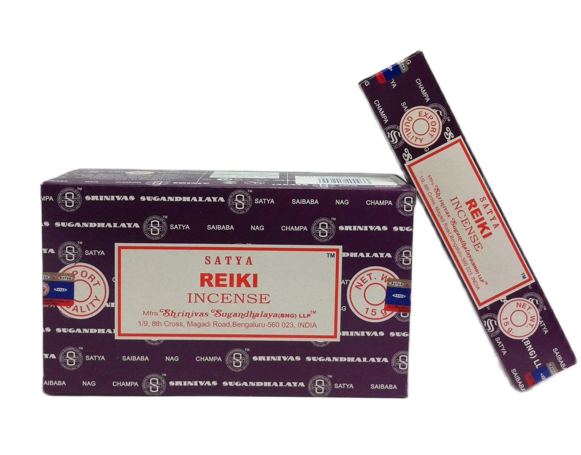 Reiki incense Satya rods box of 12 boxes of 15 grams each total 180 grams of Indian handmade incense specially imported for Europe original