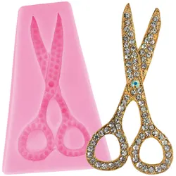 Diamond Scissors Shape Silicone Resin Mold Cookie Baking Chocolate Making Molds Fondant Cake Decorating Tools Candy Clay Mould