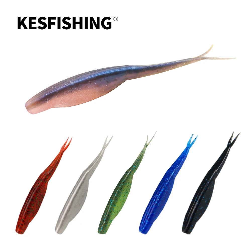 KESFISHING Super Fluke 120mm Pesca Artificial Soft Baits Leurre souple Bass Pike Fishing Pike Minnow Fishing Lures