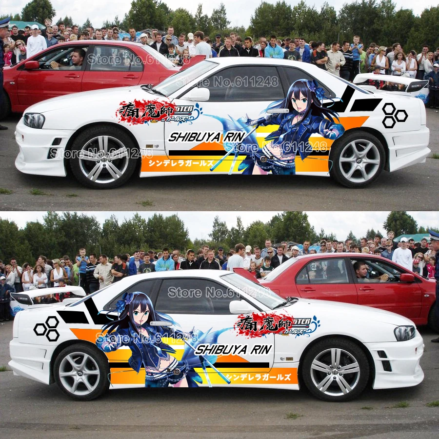 

HD Inkjet Japan Anime Girl Car Sticker ACGN Comic Game Character Decals Body Color Change Film