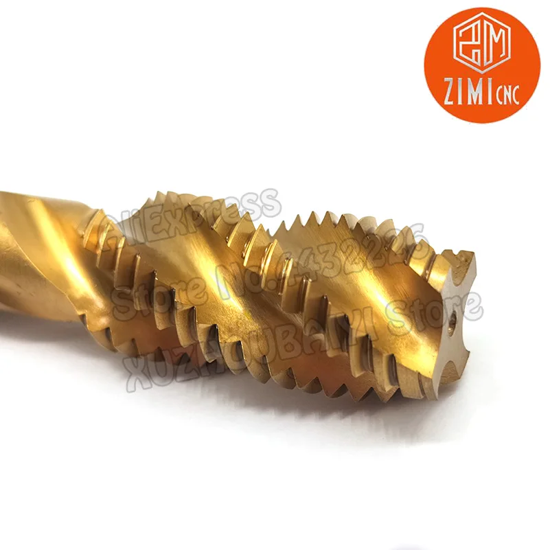 Tap Drill Thread Tapping M16*2 Titanium-plated Spiral Tap Processing Stainless Steel 1.5mm Threading Tool HSS Thread Tap Screw