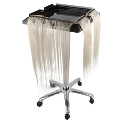 Classic Coda Hair Extension Tools Hairdressing Movable Liftable Stainless Steel Beauty Salon Trolley for I Tip Hair Extensions