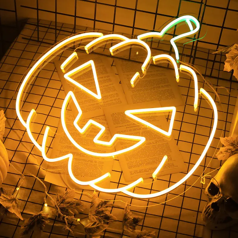 

Neon Sign Led Pumpkin for Halloween Custom Neon Sign Design for Bar, Restaurant, Home Decoration LED Neon Sign