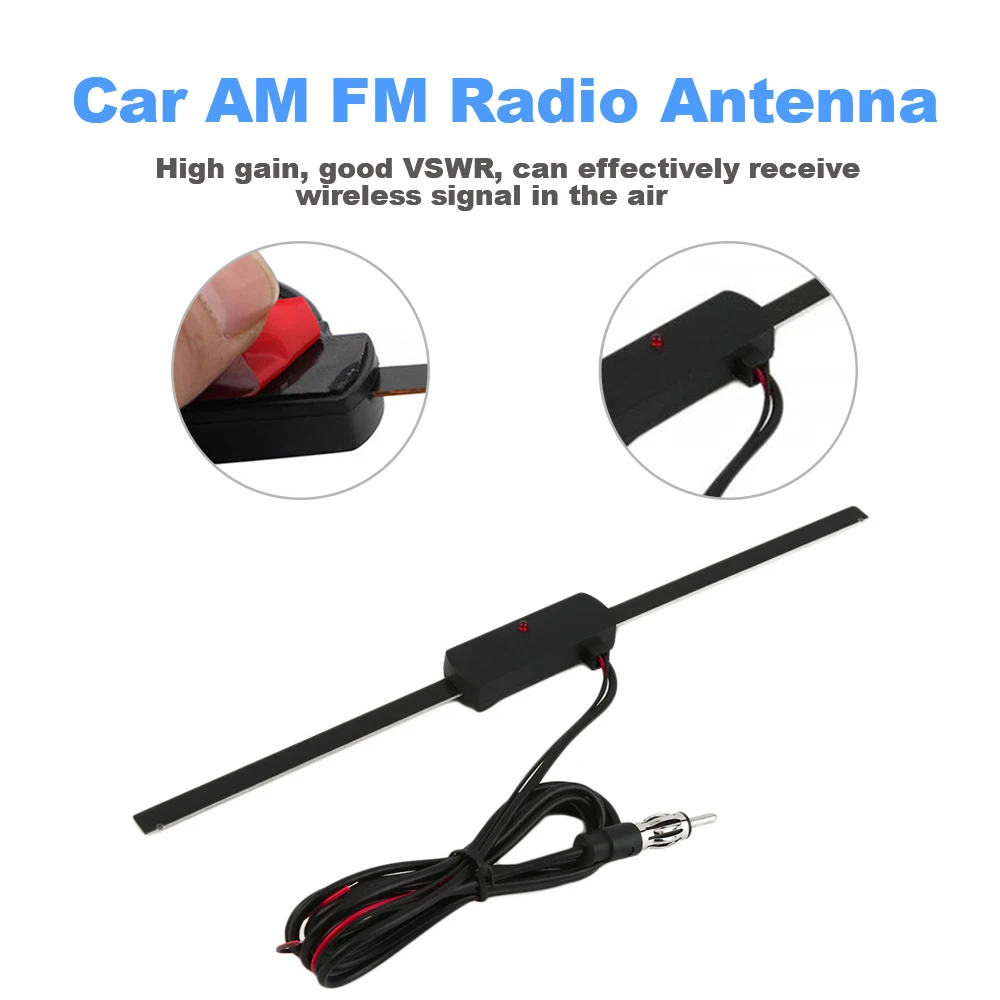 High Quality Windshield Car AM FM Radio Antenna Signal Amplifier Booster 12V Universal Antena Car Radio Aerial Accessories