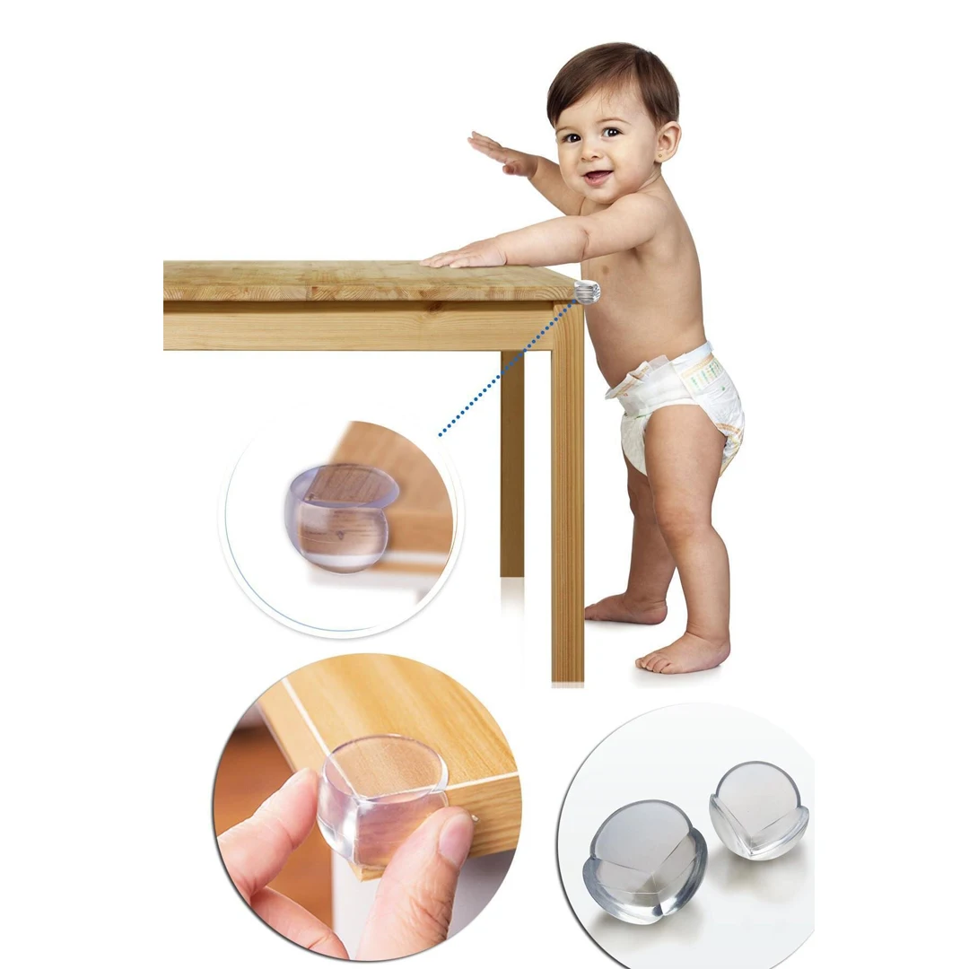 4Pcs Baby Child Safety Table Corner Edge Protector Silicone Flexible Quality Safety Kitchen Home Decoration