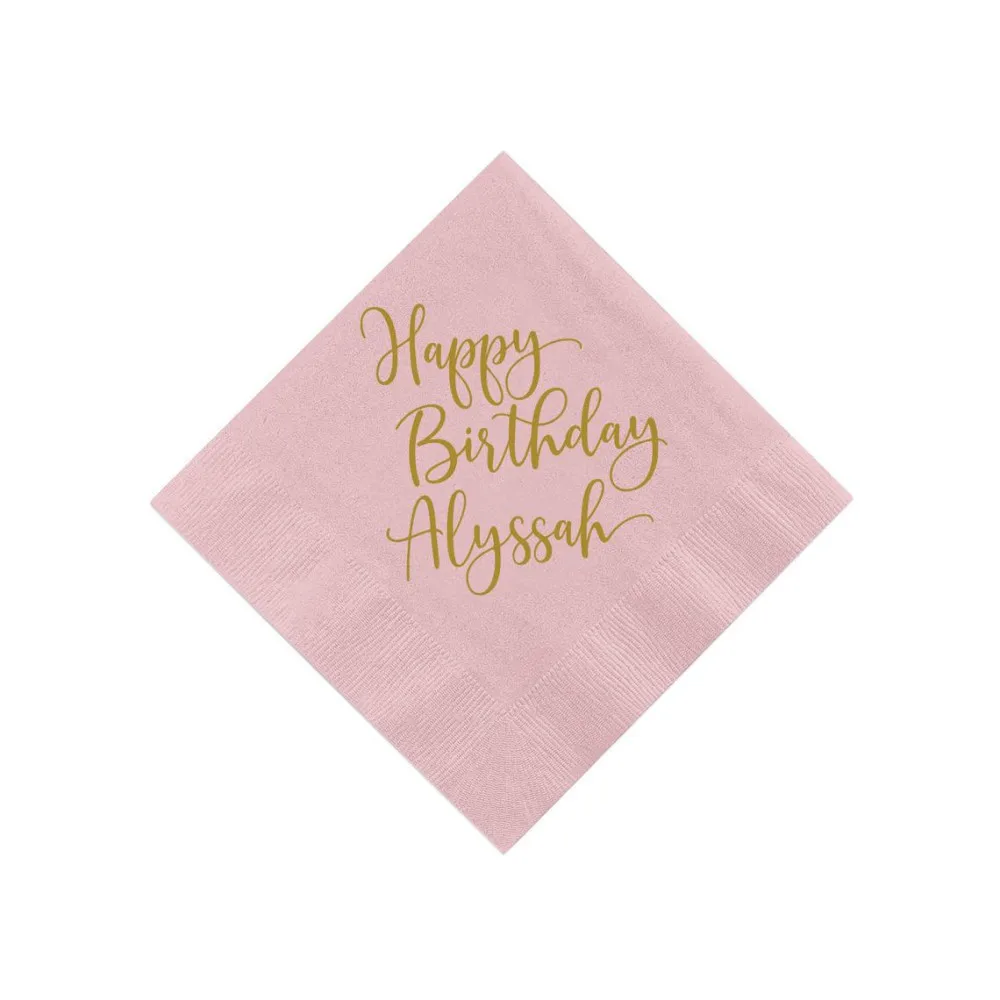 

50pcs Personalized Napkins, Happy Birthday Custom Happy 1st Birthday Napkins, Custom Napkins baby shower milestones birthday