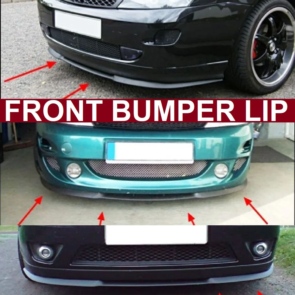 For Ford Focus MK1 ST CUPRA R FRONT SPOILER BUMPER LIP Euro Spoiler Lip Universal 3 pcs Body Kit Splitter Car Accessories Style