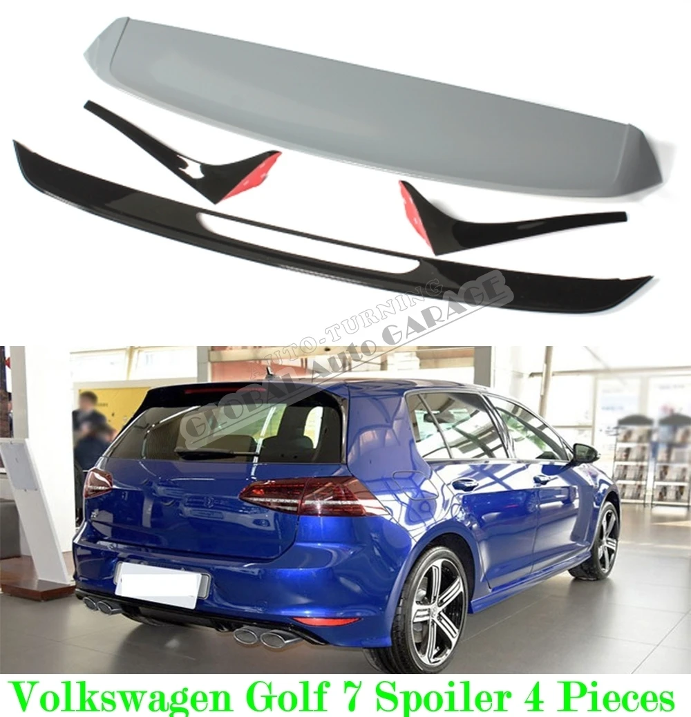 For Volkswagen Golf 7-7.5 2012-2020 Spoiler Wing 4 Pieces Auto Accessory Universal Spoilers Car Antenna Car Styling Diffüser