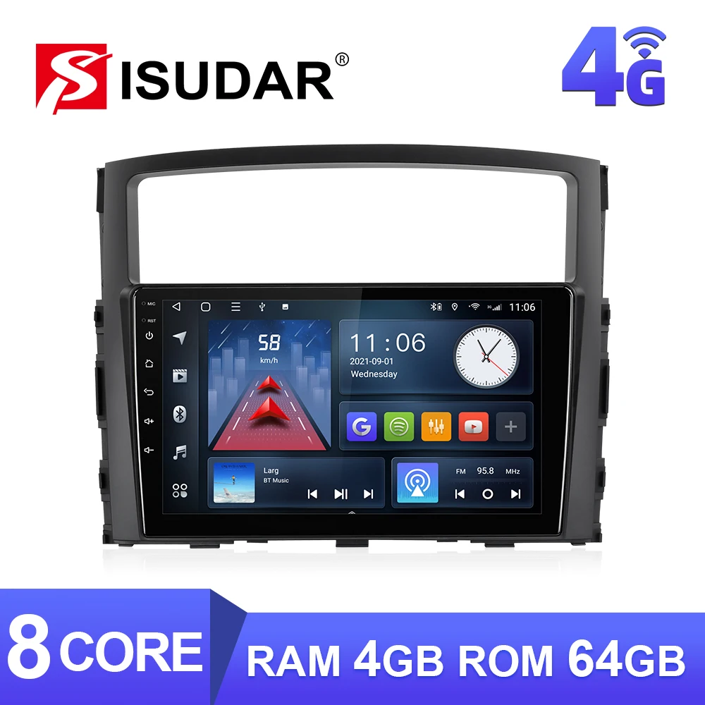 

ISUDAR Car Radio For MITSUBISHI/PAJERO No 2 Din Android 10 Autoradio Multimedia GPS RAM 2GB ROM 32GB USB DVR AHD Cam IPS Screen