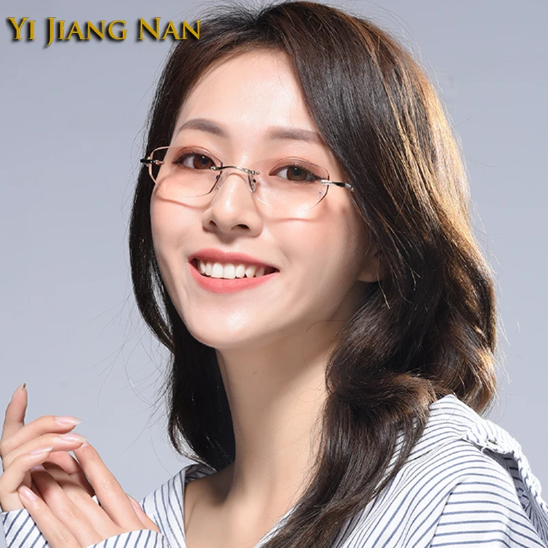 

Female Rhinestones Optical Eyewear Prescription Glasses Frame Diamond Trimmed Tint Color Women Eyeglasses Spectacle Mujer Gafas