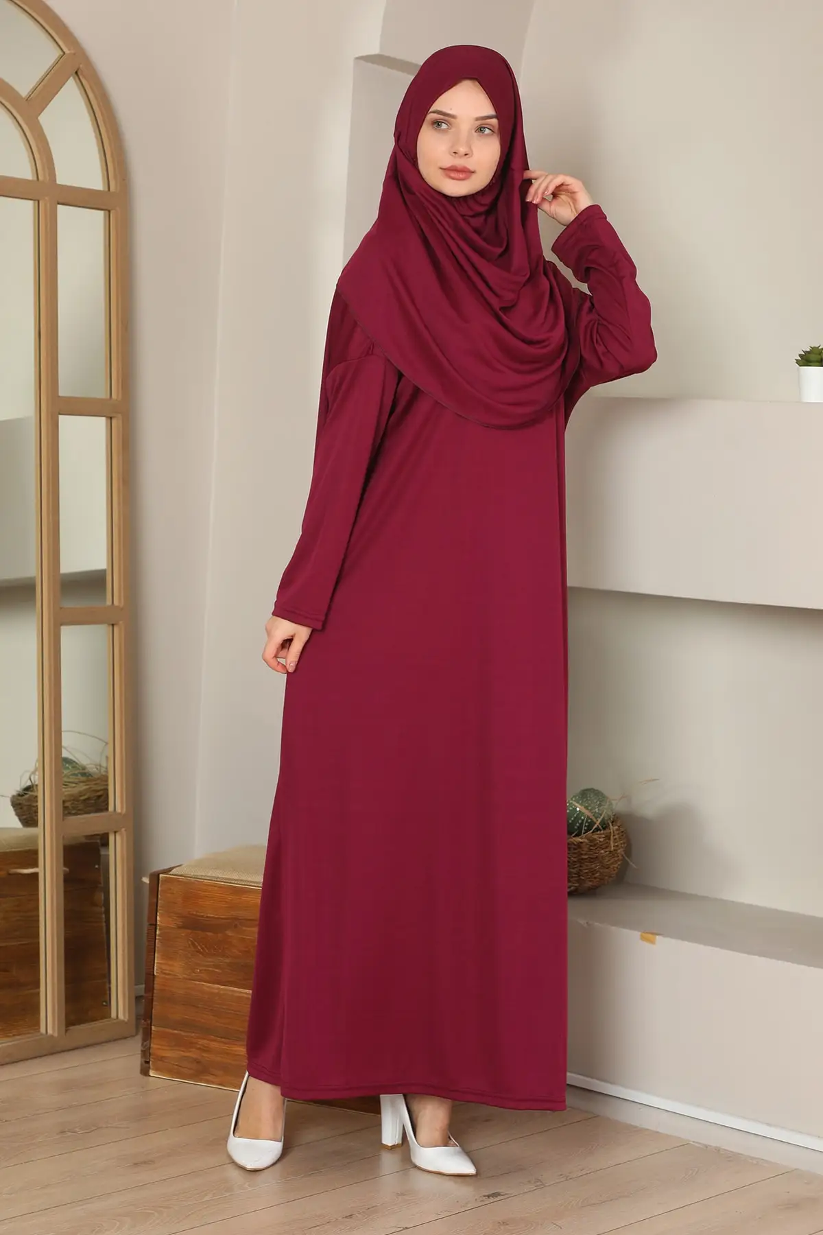 Turkey Muslim Prayer 8 Color Garment Dress Women Hijab Long Abaya Dresses Islamic Clothes Full Cover Traditional RamadanReis