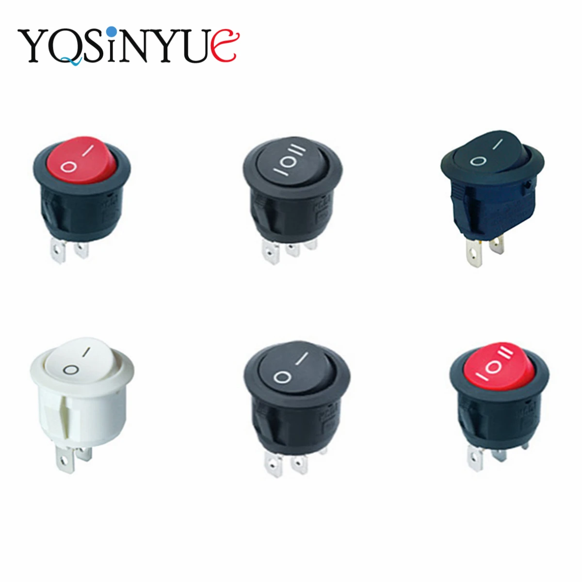1 шт., Круглый тумблер на 6 А, 2/3 В переменного тока, 10 А, В переменного тока 1 шт., Круглый тумблер на 6 А, 2/3 В переменного тока, 10 А, В переменного тока