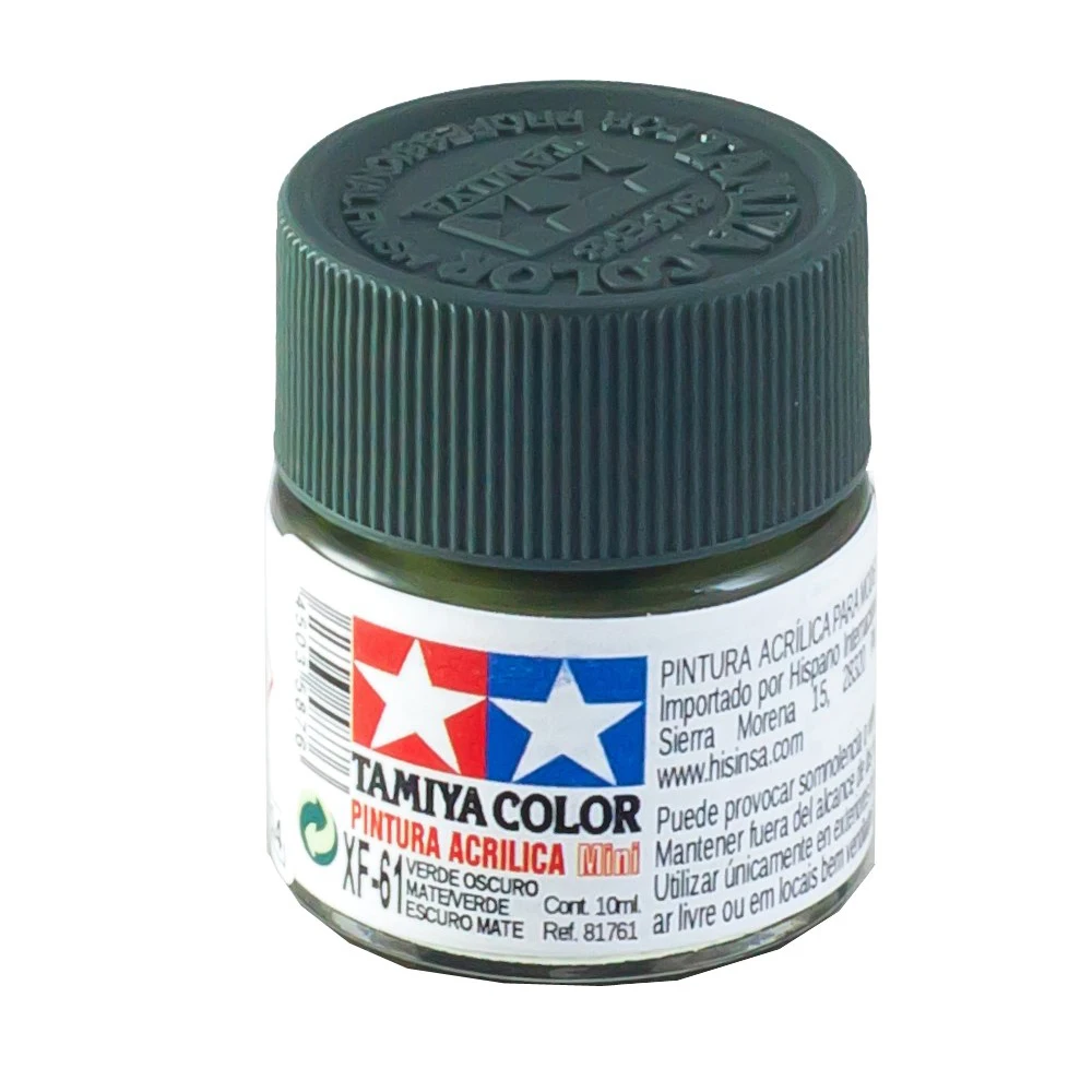 Tamiya. Acrylic paint XF-61 dark green (TAMIYA 81761). Tamiya XF61. Paintings for model and model aircraft, cars, ships, military figures etc, tamiya paintings. Free Shiping