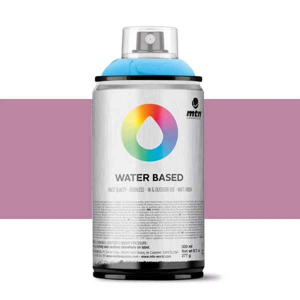 Spray paint brand MTN Water Based Color Blue Violet Light 300 ml Montana low pressure Little Ideal smell interior