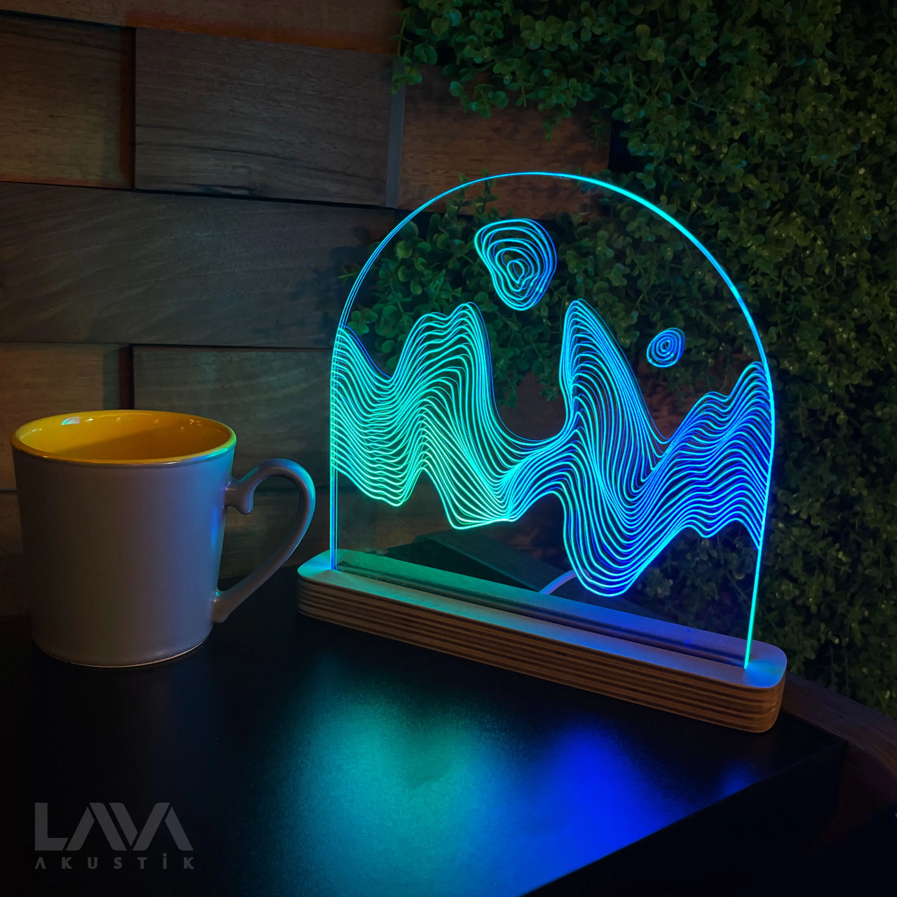 Van Gogh Abstract Organic Kids Room Light Night Lamp Contemporary Modern Art Wave Shape Colorful LED Decoration