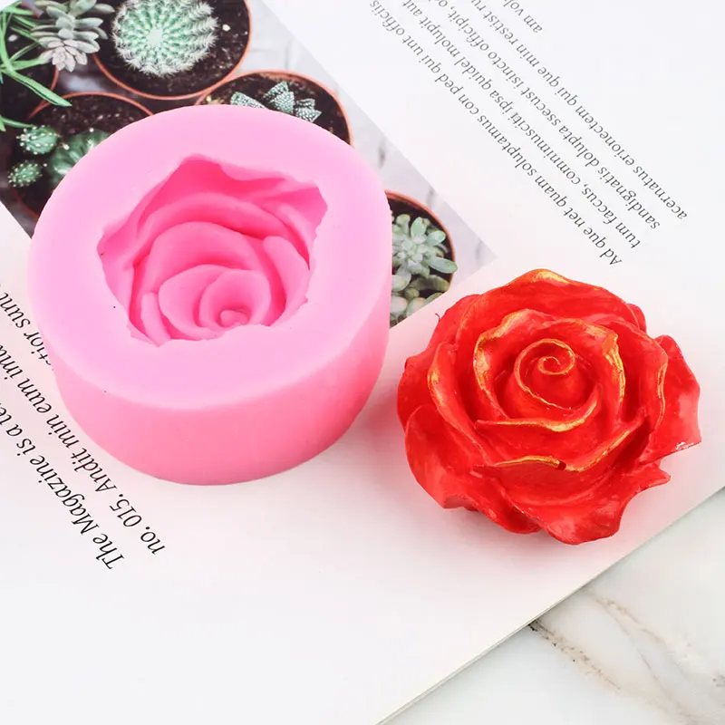 3D Rose Flower Silicone Mold Peony Tulip Poppy Soap Clay Resin Candle Making Molds Candy Chocolate Jelly Fondant Decorating Tool