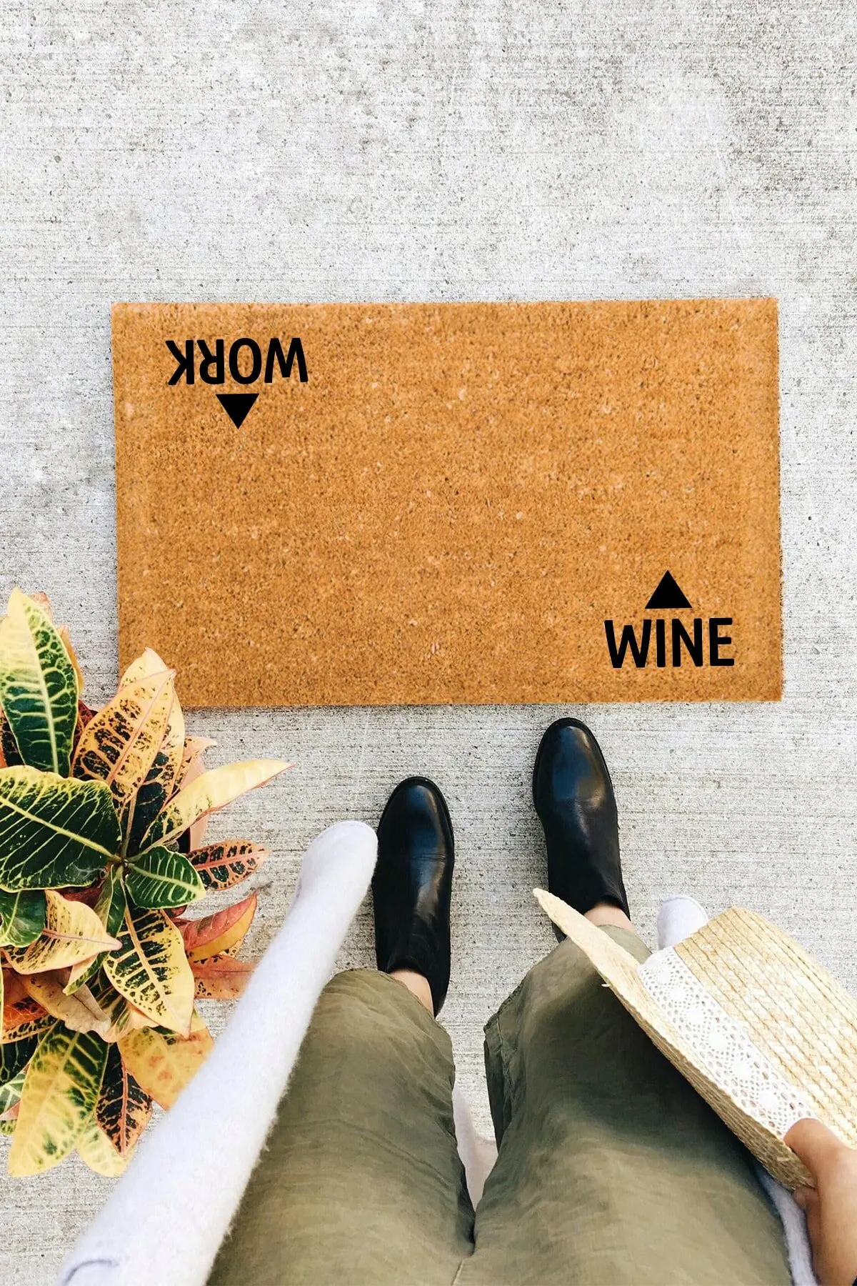 Wine work Doormats Entrance Front Door Floor Mat Outdoors Indoor Bathroom Kitchen Bedroom Entryway Floor Mats Doormat Entrance