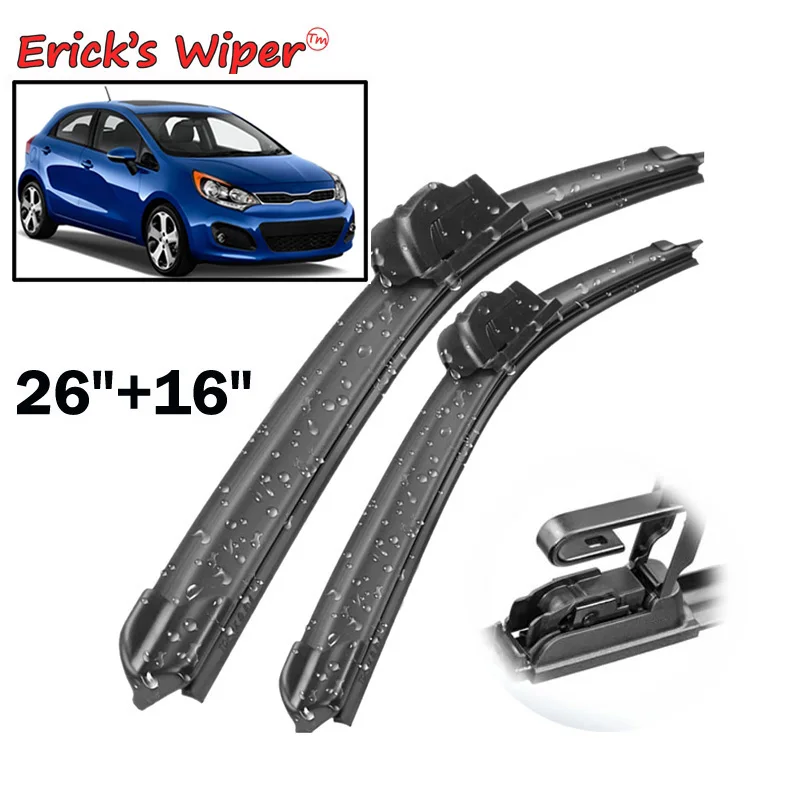 Erick\'s Wiper LHD Front Wiper Blades For Kia Rio 3 MK3 2011 - 2017 Windshield Windscreen Clean Window Car Rain Brushes 26\