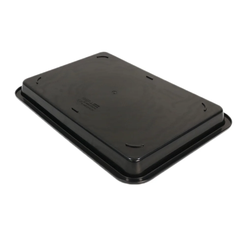 Q-TR13 ESD Tray 345*260*30mm Black conductive tray stackable beveled rounded corner tray