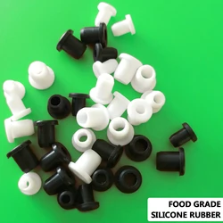 Black White Food Grade Silicone Rubber Grommets O-ring Gasket Through Hole Inserts Plug Bungs Bushing Washer Protect Cable Wire