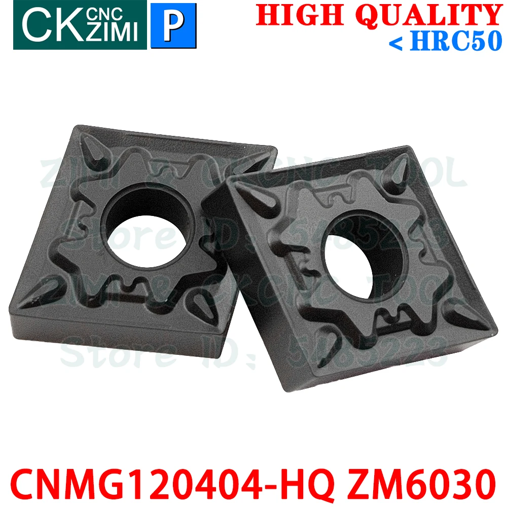 CNMG120404-HQ ZM6030 CNMG 120404 HQ ZM6030 Insertos de Metal Duro Ferramentas de Inserto de Torneamento Externo Máquina CNC Negativa Torno de Metal Ferramentas de Corte para Aço Inoxidável