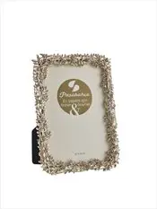 Paşabahçe Decorative Silver Color Flower Picture Frame 17.5 * 23 cm