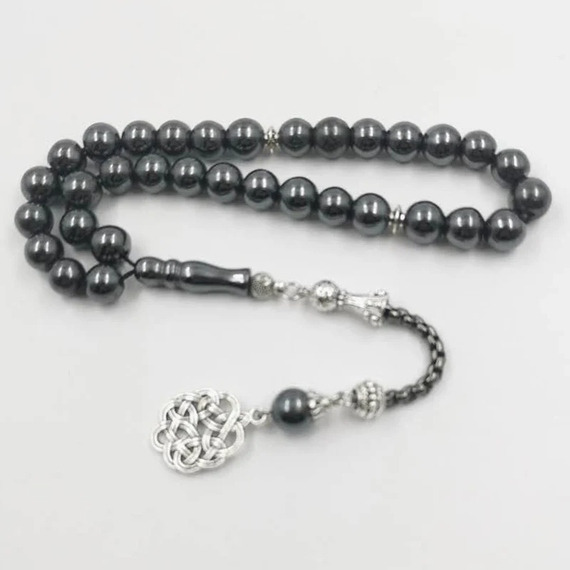 

Tasbih Natural Hematite 2020 new style misbaha muslim prayer beads islamic stone Rosary bracelet gifts for EID Adha Arab jewelry