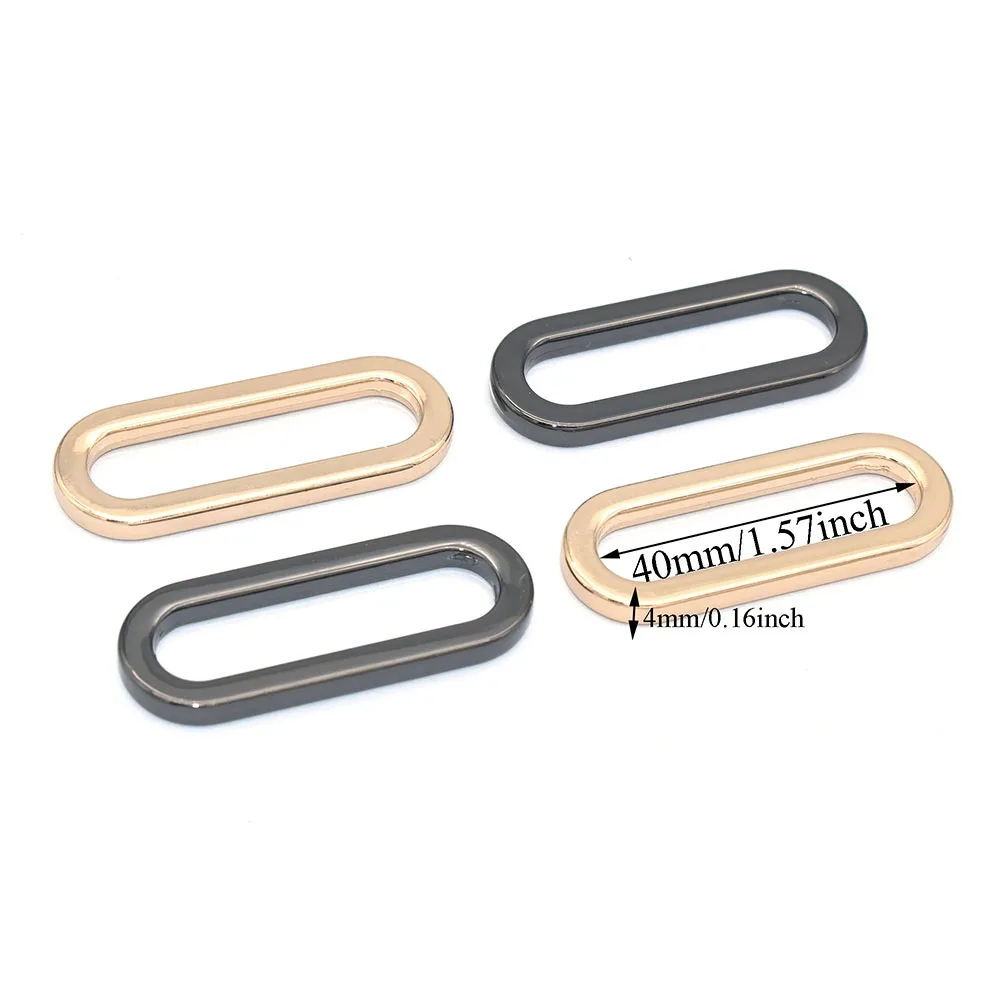 Flat Oval O Rings Belt Buckle Purse Rings - Non Welded Elliptical Ring Oval Buckle Strap Connector Rings For Handbag Webbing